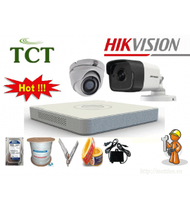 Lắp đặt trọn bộ 1 camera quan sát Hikvision 2MP giá rẻ tại Hà Nội
